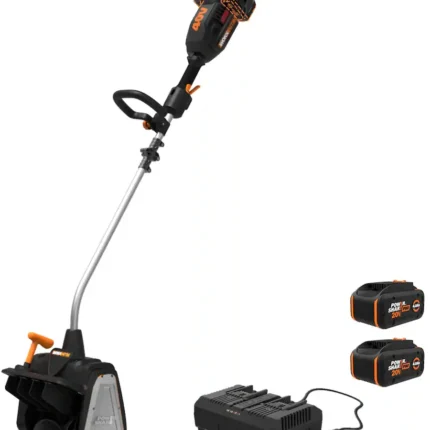 WORX Nitro 40V Cordless Snow Thrower, 12-Inch Electric Snow Shovel with Dual 4.0Ah Batteries & Charger (Black)