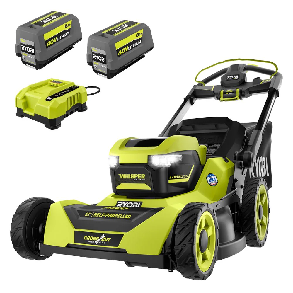 RYOBI 40v Hp brushless 21" self-propelled AWD dual-blade mower kit