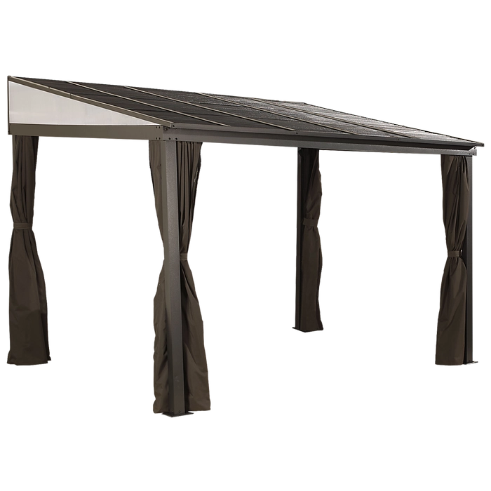 Sojag 500-9165470 10 x 12 ft. Portland No 53 Wall Gazebo Steel Roof